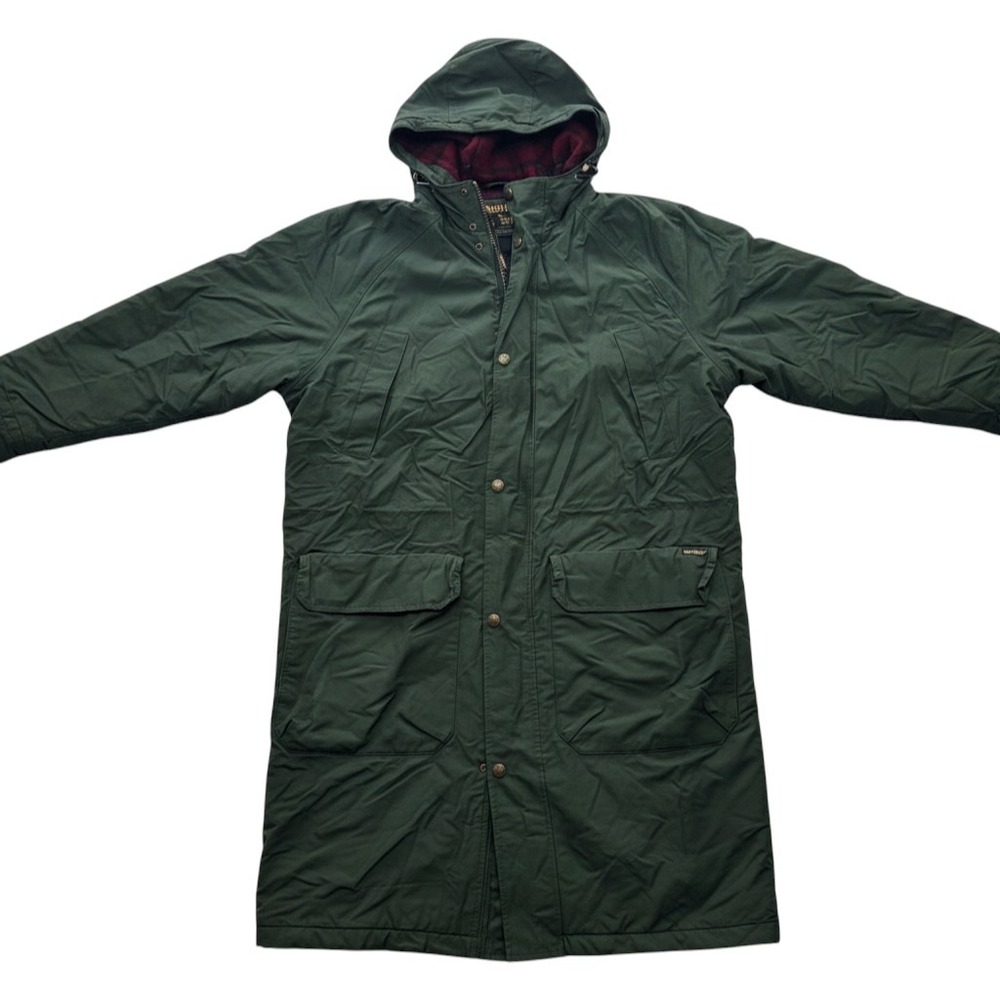 VTG Woolrich L John Rich Bros Mens Green Plaid Wool Lined Mountain Parka Jacket